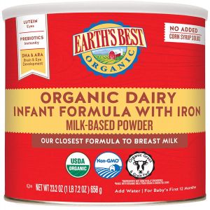 Earth's Best Organic Dairy Infant Powder Formula with Iron, Omega-3 DHA and Omega-6 ARA, 23.2 oz.