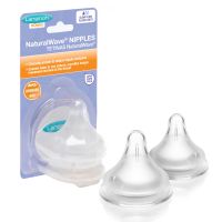 Lansinoh NaturalWave Bottle Nipples, Slow Flow, 2 count